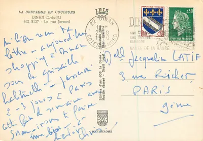 Rue de la Vieille Auberge — Dinan — Éditions d'Art JOS — Verso