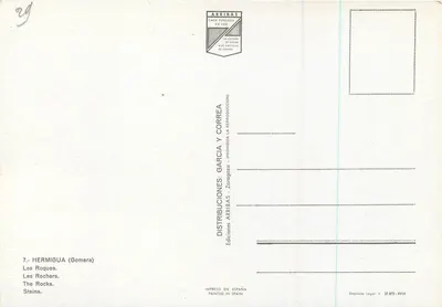 Les Roques (Gomera) — Os Rochos — Éditions Arribas — Verso