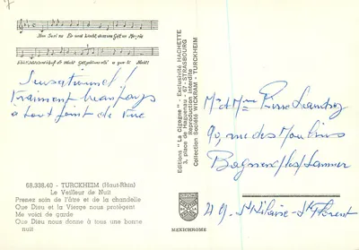 Turckheim — Strażnik Nocy — Wydawnictwo 'La Cigogne' — Rewers