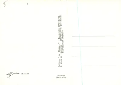 Kayserberg — Antiga cidade medieval com castelo, igreja e casas alsacianas — Edições "La Cigogne" Hachette — Verso