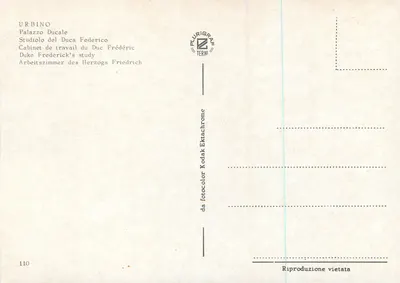 Palazzo Ducale — Studiolo księcia Fryderyka — Plurigrave Terni n°110 — Rewers