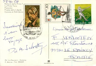 S. Marino — Souvenir di S. Marino — Ed. La Souvenir - Scalette — Verso