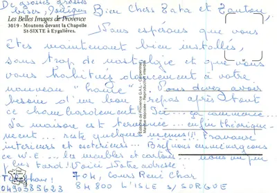 Schapen voor de Kapel — Eygalières — De Mooie Beelden van Provence, n°3019 — Achterkant
