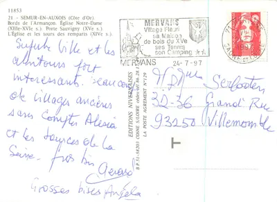 Semur — Miasto Sztuki i Historii — Wydawnictwo Nivernais, nr 11853 — Rewers