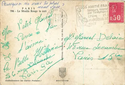Le Moulin Rouge — Paryż — Éditions Chantal — Rewers