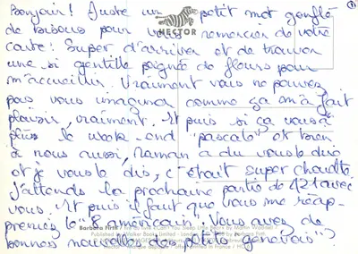 Um urso e seu filhote olham para a lua — ilustração de Barbara Firth — editor Hector, n° HC.6 — Verso