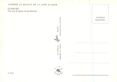 Le Brusc — Widok na Gaou i Embiez — Les Éditions en France, n° 5 216 — Rewers