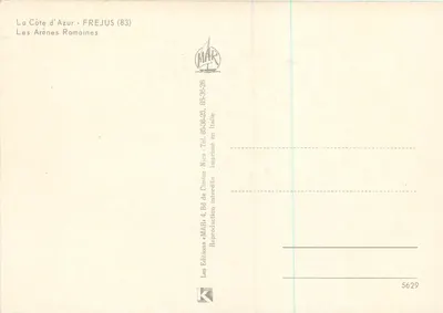 Les Arènes Romaines — Frejus (83) — Éditions MAB — Verso