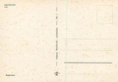 Amsterdam - Lido — Rembrandt - Cartolina d'epoca No. 2 — Verso