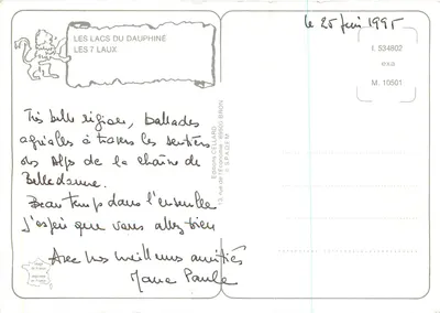 Les 7 Laux — Os 7 Lagos do Dauphiné — Edições Cellard — Verso
