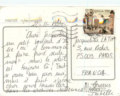 Florence — panoramic view — publisher OVET s.r.l. n°1244 — Back