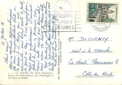 La Punta del Raz (Finistère) — Statua di Nostra Signora dei Naufraghi e la Torre di Vieille — I Tiraggi Moderni — Verso