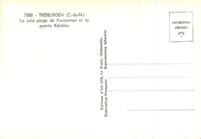 Ponta Kéréliec — Praia de Postermen — Edições d'Art JOS, Le Doaré, Châteaulin — Verso