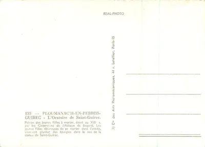 Ploumanac'h-en-Perros — Oratoriump Świętego Guireka — wydawca Letellier, Paryż — Rewers