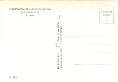 Bieł — PLOUMANAC'H-en-PERROS-GUIREC (Côtes-du-Nord) — Wydawnictwo Art Martel — Rewers