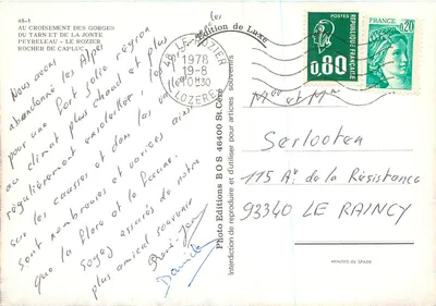 Le Rozier — Przecięcie dolin Tarn i Jonte — Wydanie luksusowe — Rewers