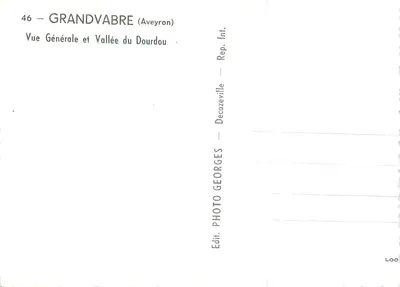 Grandvabre (Aveyron) — Widok ogólny i dolina Dourdou — Photo Georges — Rewers
