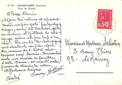 Most Miquel — Grandvabre (Aveyron) — Cliché Photo Georges - Decazeville — Rewers