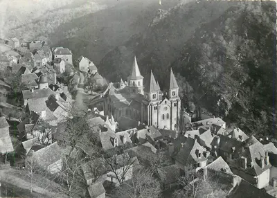 Conques — Vista panorâmica Noroeste — Edições Georges Decarzeville
