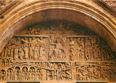 Conques-en-Rouergue — Basílica de Santa Foy — Tímpano escultórico do Julgamento Final — Edição de Luxo