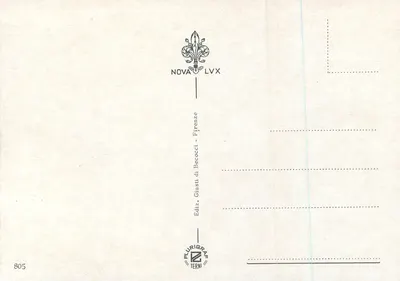 Widok Florencji — Saluti da Firenze — Wydawca NOVA LVX, n° 805 — Rewers