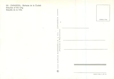 Zaragoza — Belas da Cidade — Garcia Garrabella y Cía. — Verso