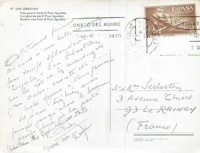 San Sebastián — ogólny widok z El Pinar (Igueldo) — wydawca H. Fournier, n°67 — Rewers