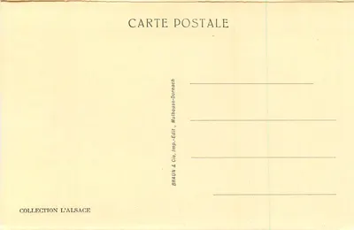 Ruínas do castelo de Wasenbourg — Niederbronn-les-Bains — Coleção L'Alsace, editor Braun & Cie, Mulhouse-Dornach — Verso