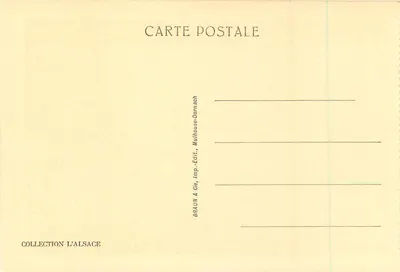 Thann — Beeldhouwwerken van de koorbanken van de kathedraal (16e eeuw) — Collectie L'Alsace, Braun & Cie, Mulhouse — Achterkant