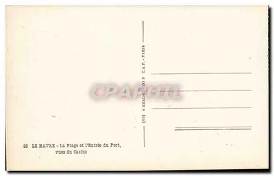 Le Havre — A Praia e a Entrada do Porto, vistas do Cassino — Verso