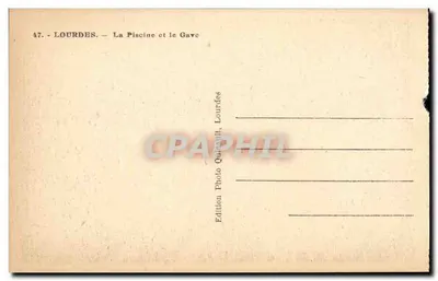 Lourdes — La Piscine et le Gave — Édition Photo Quinault, Lourdes — Rewers