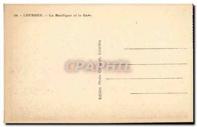Lourdes — Katedra i Stacja Pociągowa — Wydawnictwo Photo Quiault, Lourdes — Rewers