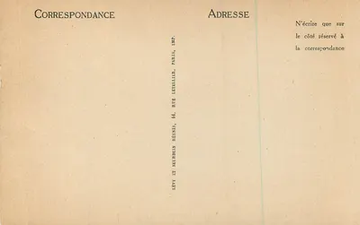 Biarritz — O Rocher de la Vierge — LL, n° 281 — Verso