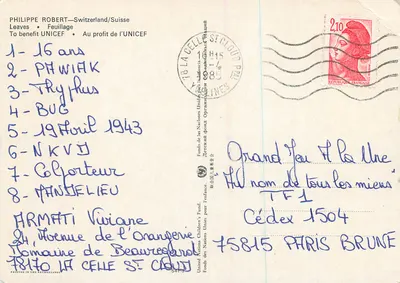 Folhas de outono — 1908 — Robert — Verso