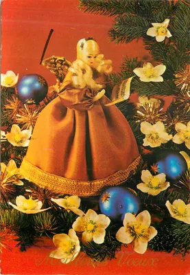 Anjo de Natal — decoração de árvore de Natal e bolas — Melhores Desejos