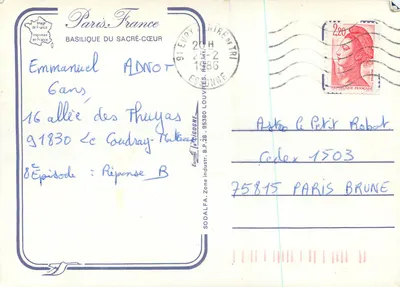 Basílica do Sagrado Coração — Paris, França — Impressa na França — Verso