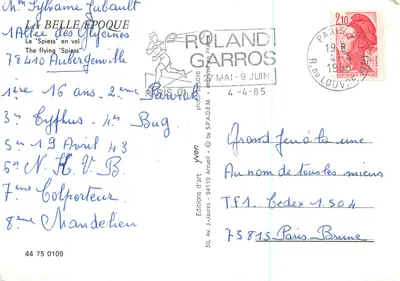 O airship "Spiess" — voo em 1943 — Éditions d'art J. Jaures — Verso