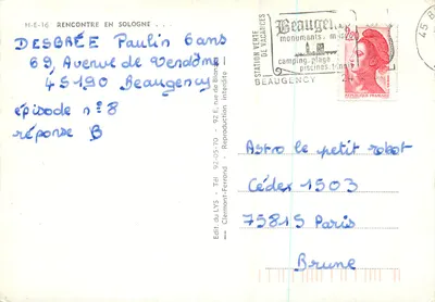 Encontro em Sologne — H-E-16 — Edição do LYS — Verso