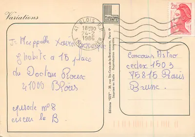 Château de Versailles — uitzicht op het kasteel en de tuinen — Edities GUY n°8 — Achterkant