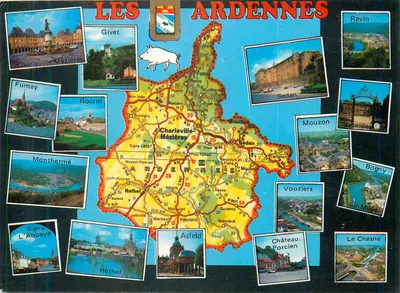 As Ardenas — Carta postal turística — Edições H. Fournier