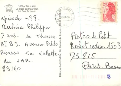 Le Mourillon — plaża w Lavaur — Wydawnictwo Francuskie — Rewers