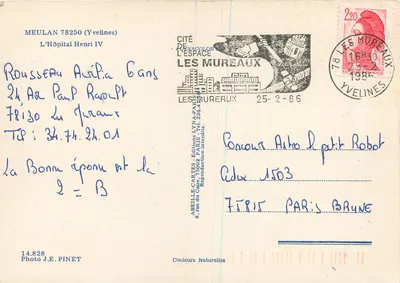 Hotel Henri IV — Meulan-en-Yvelines — Wydawnictwo Lyma, nr 14.828 — Rewers