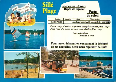 Sillé-Plage — Praia e parque de diversões — Impressor Macon