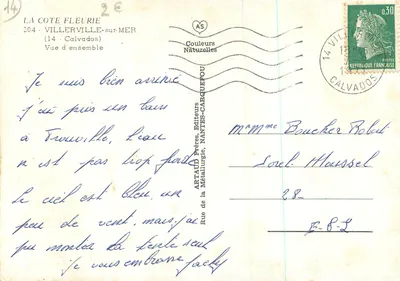 Villerville-sur-Mer — Vista geral — Artaud Frères, Nantes-Carquefou — Verso