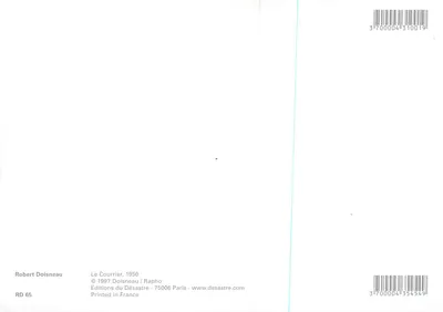 Um correio em traine de postar uma carta — Robert Doisneau — Éditions du Désastre, série RD 65 — Verso