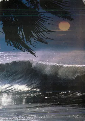 Pôr do sol sobre as ondas — Editor J. & L. Mibre, série JP-74
