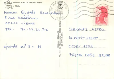 Vienne-sur-le-Rhône, Miasto kwiatów — Wydawnictwo Cellard, n° 37464 — Rewers