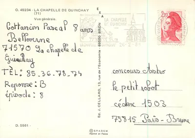 La Chapelle-de-Guinchay — Ogólny widok — Wyd. J. Cellard, n° D.5561 — Rewers