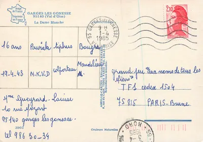 Visão da rue de la Rivière em Garges-lès-Gonesse — Editor Lympa, n°3903 — Verso