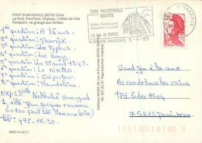Most-Saint-Maxence — wydawca MAGE, seria M6014-VC11 — Rewers